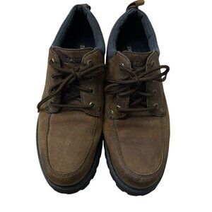 Skechers Brown Leather Work Shoes Size Men’s 10 Oxfords Casual Chunky Y2K